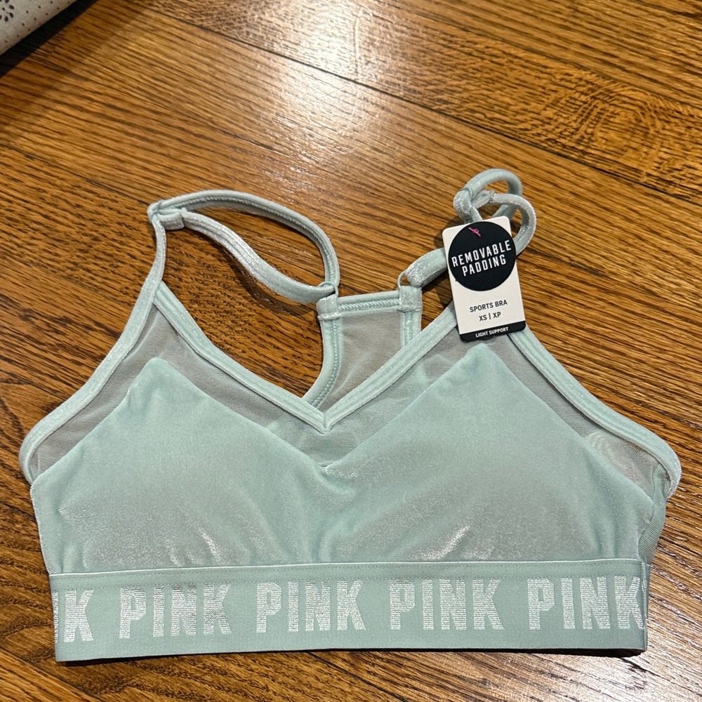PINK Victoria's Secret Sports Bra - Light Green